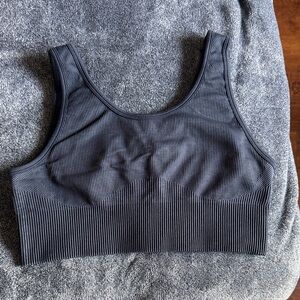 Joy Lab Ribbed Scoop Neck Sports Bra - Black